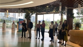 市评审中心主任何兴玉带队调研锦城公园（南片区）一期项目建设