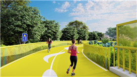 绿道建设集团开展一级绿道白鹤林立交 节点的提升改造