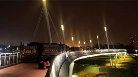 绿道建设集团开展环城生态公园锦江桥荷载试验